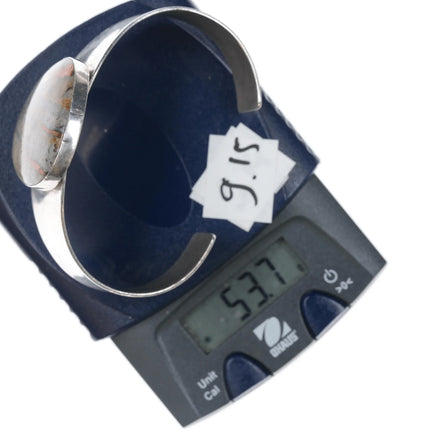 6.875 Retro Desert Rose Trading Sterling Jasper cuff bracelet - Estate Fresh Austin