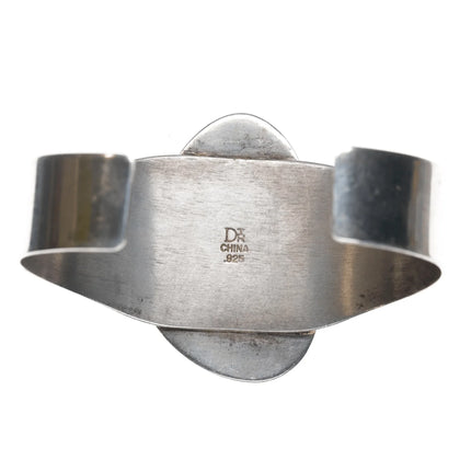 6.875 Retro Desert Rose Trading Sterling Jasper cuff bracelet - Estate Fresh Austin