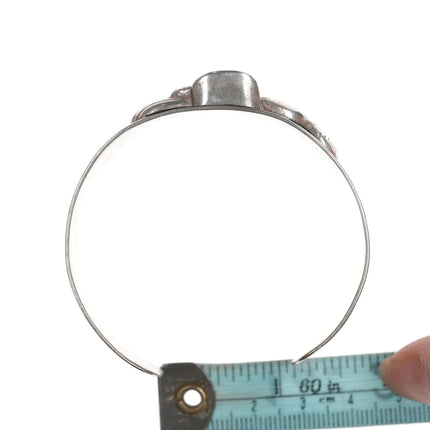 6.875 Southwestern 3D Sterling Native Pots cuff bracelet - Estate Fresh Austin