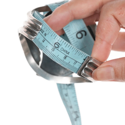 6.875 Vintage Navajo silver overlay turquoise cuff bracelet - Estate Fresh Austin