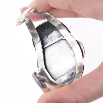 6.875 Vintage Navajo sterling and turquoise bracelet d - Estate Fresh Austin