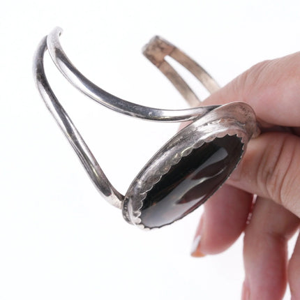 6.875 Vintage Southwestern sterling and agate bracelet - Estate Fresh Austin