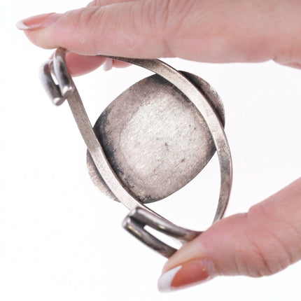 6.875 Vintage Southwestern sterling and agate bracelet - Estate Fresh Austin