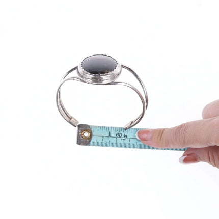 6.875 Vintage Southwestern sterling and agate bracelet - Estate Fresh Austin