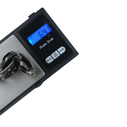 6.875 Vintage Taxco Sterling and carved onyx bracelet - Estate Fresh Austin