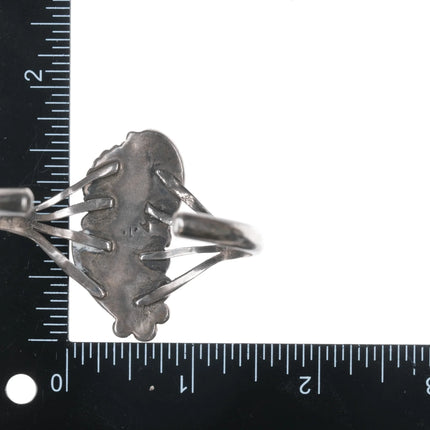 6" Albert Yazzie Navajo silver and turquoise cuff bracelet - Estate Fresh Austin