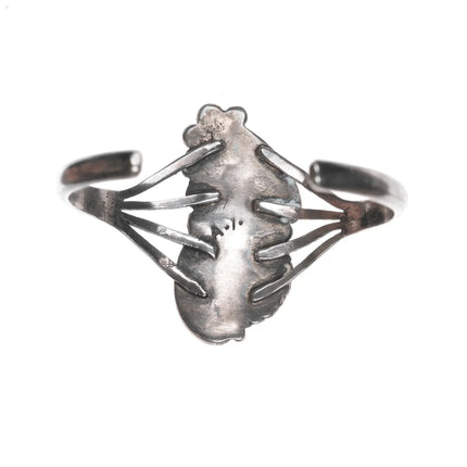 6" Albert Yazzie Navajo silver and turquoise cuff bracelet - Estate Fresh Austin