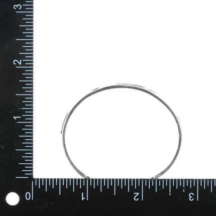 6" Bennett Kagenvema Hopi Silvercraft Guild Overlay cuff bracelet sterling - Estate Fresh Austin