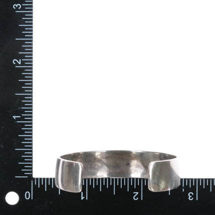 6" Bennett Kagenvema Hopi Silvercraft Guild Overlay cuff bracelet sterling - Estate Fresh Austin