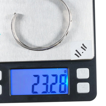 6" Bennett Kagenvema Hopi Silvercraft Guild Overlay cuff bracelet sterling - Estate Fresh Austin