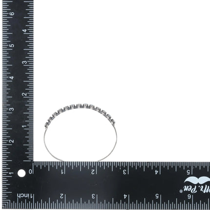 6" c1950's Navajo Curio Sterling row cuff bracelet - Estate Fresh Austin