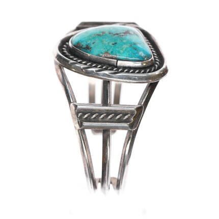 6" c1970's Navajo sterling and turquoise cuff bracelet - Estate Fresh Austin