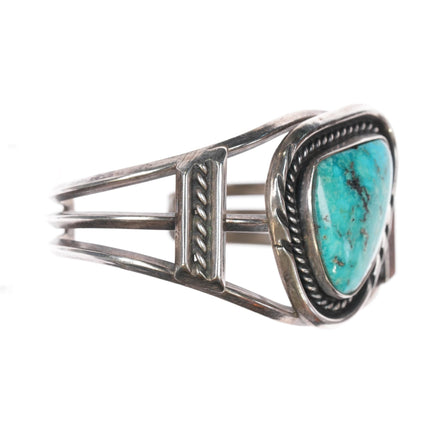 6" c1970's Navajo sterling and turquoise cuff bracelet - Estate Fresh Austin