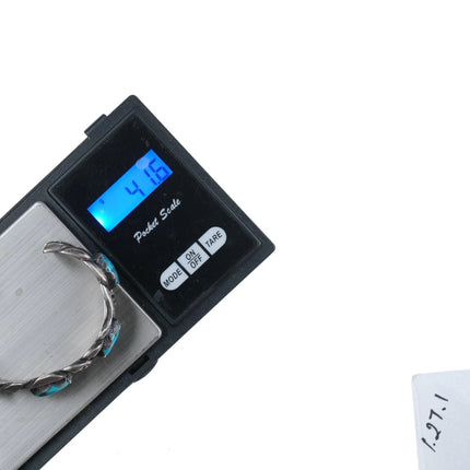 6" Carl Luthey Shop (1902-1975) Native American Silver and turquoise cuff bracelet - Estate Fresh Austin