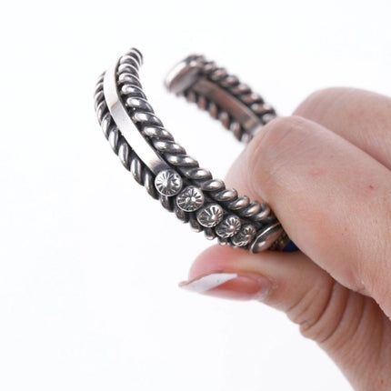 6" David Reeves Navajo sterling and lapis cuff bracelet - Estate Fresh Austin