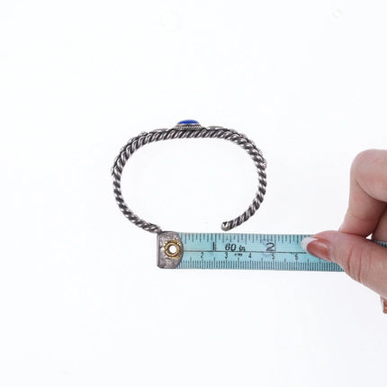 6" David Reeves Navajo sterling and lapis cuff bracelet - Estate Fresh Austin