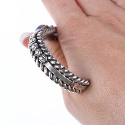 6" David Reeves Navajo sterling and lapis cuff bracelet - Estate Fresh Austin