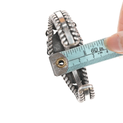 6" David Reeves Navajo sterling and onyx cuff bracelet - Estate Fresh Austin