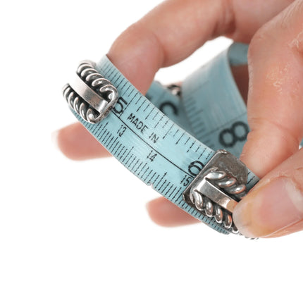 6" David Reeves Navajo sterling and onyx cuff bracelet - Estate Fresh Austin