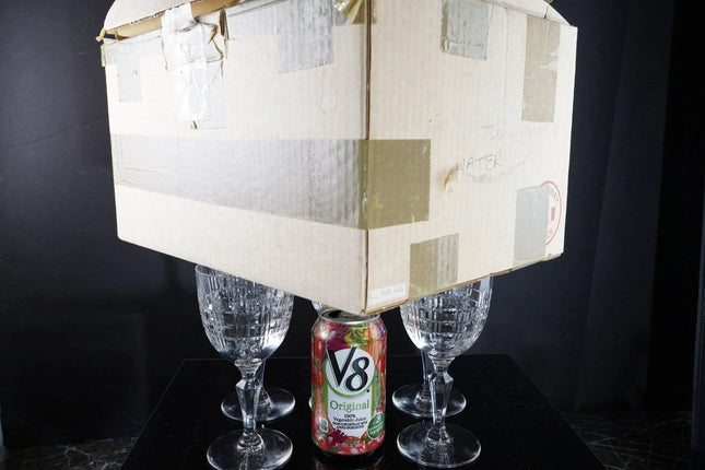 6 French Baccarat Turin Claret Water goblet Stems in Original box (more availabl - Estate Fresh Austin