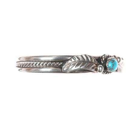 6" Harry Plummer Navajo sterling and turquoise cuff bracelet - Estate Fresh Austin