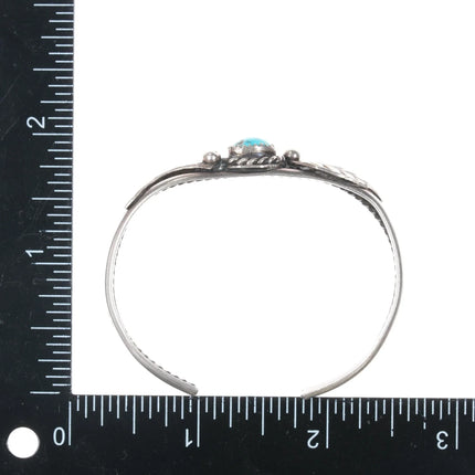 6" Harry Plummer Navajo sterling and turquoise cuff bracelet - Estate Fresh Austin