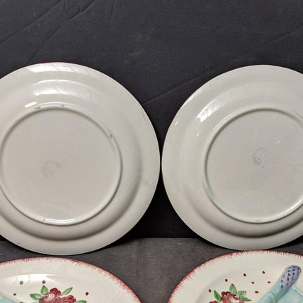 6 Longchamp French Majolica Asparagus Plates 9 7/8" - Estate Fresh Austin