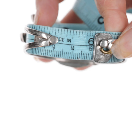 6" Lorraine Waatsa Zuni Rainbow man inlay silver cuff bracelet - Estate Fresh Austin