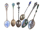 6 Rare Antique Sterling world traveler Demitasse spoons - Estate Fresh Austin