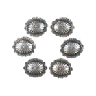 6 Sterling button covers with concho designs - Estate Fresh Austin