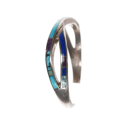 6" Supersmith David Rosales Navajo Sugilite turquoise variscite sterling cuff bracelet - Estate Fresh Austin