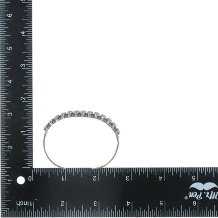 6" & Sz6.5 50's-60's Navajo Curio sterling silver double row cuff bracelet/ring - Estate Fresh Austin