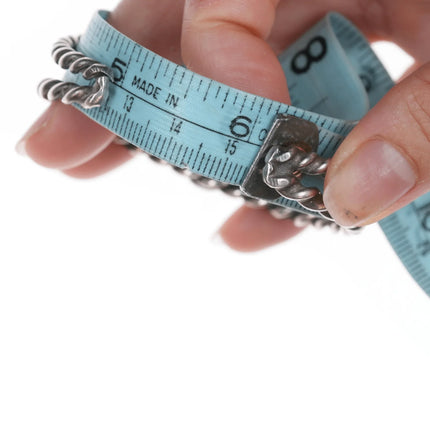 6" Vintage High grade turquoise twisted wire cuff bracelet - Estate Fresh Austin