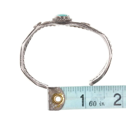 6" Vintage Native American Silver/Turquoise cuff bracelet - Estate Fresh Austin