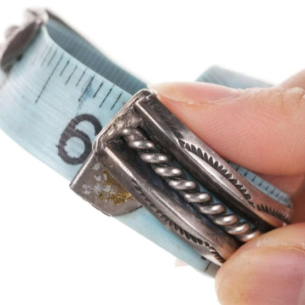 6" Vintage Native American Silver/Turquoise cuff bracelet - Estate Fresh Austin