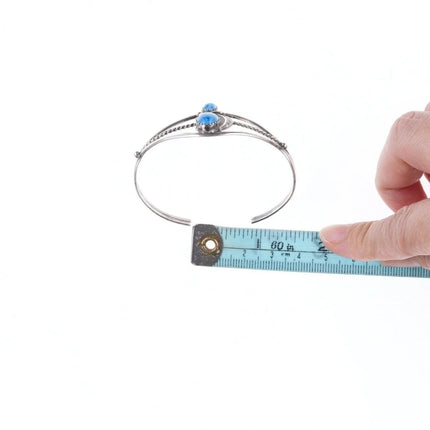 6" Vintage Navajo sterling and denim lapis bracelet - Estate Fresh Austin