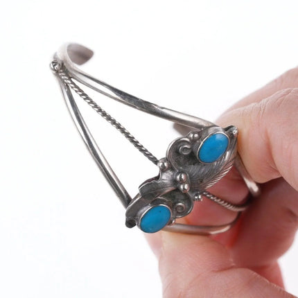 6" Vintage Navajo sterling and turquoise bracelet - Estate Fresh Austin