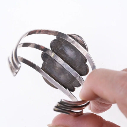 6" Vintage Navajo Sterling and turquoise bracelet - Estate Fresh Austin