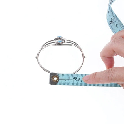 6" Vintage Navajo sterling and turquoise bracelet - Estate Fresh Austin