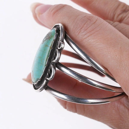 6" Vintage Navajo Sterling and turquoise bracelet - Estate Fresh Austin