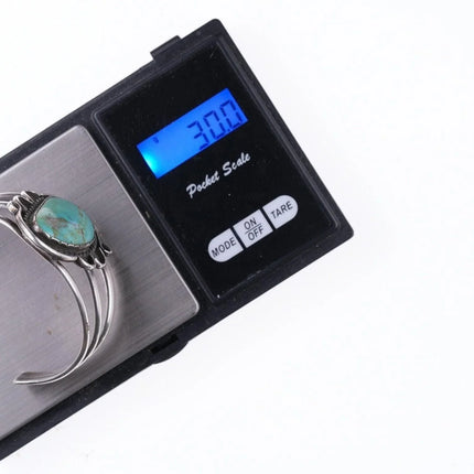 6" Vintage Navajo Sterling and turquoise bracelet - Estate Fresh Austin