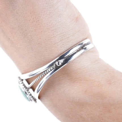 6" Vintage Navajo Sterling/turquoise cuff bracelet - Estate Fresh Austin