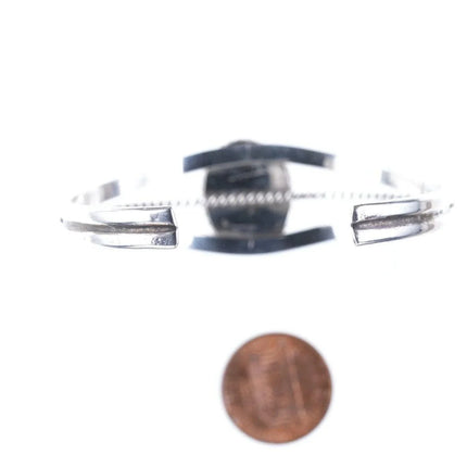 6" Vintage Navajo Sterling/turquoise cuff bracelet - Estate Fresh Austin