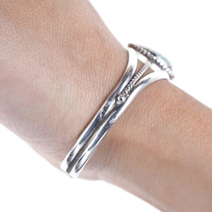 6" Vintage Navajo Sterling/turquoise cuff bracelet - Estate Fresh Austin