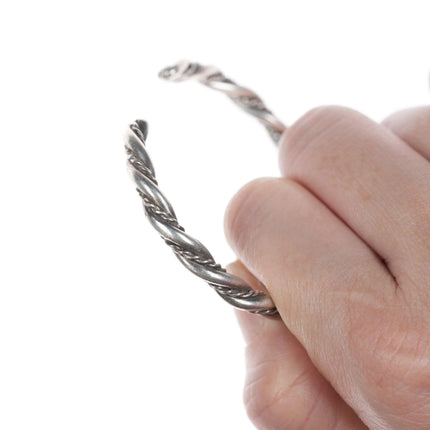 6" Vintage Navajo twisted wire bracelet - Estate Fresh Austin