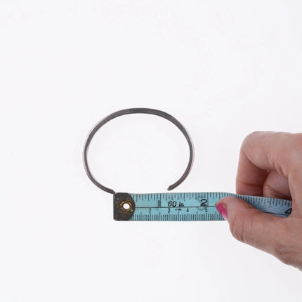 6" Vintage Zuni silver and turquoise channel inlay bracelet - Estate Fresh Austin