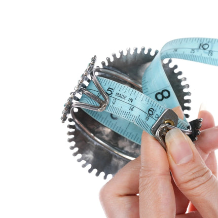 6" Vintage Zuni sterling natural turquoise needlepoint cuff bracelet - Estate Fresh Austin