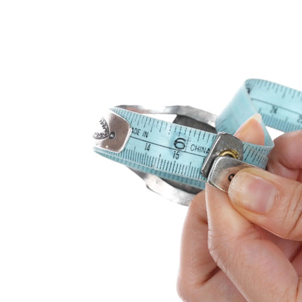 6.25" 1940's Navajo Sterling agate cuff bracelet - Estate Fresh Austin