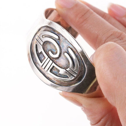 6.25" 1950's Ted Wadsworth Hopicrafts Hopi Overlay silver bracelet - Estate Fresh Austin