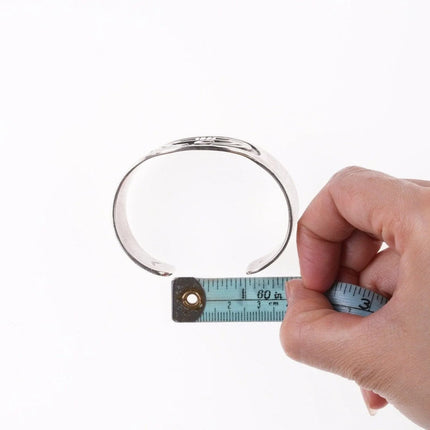 6.25" 1950's Ted Wadsworth Hopicrafts Hopi Overlay silver bracelet - Estate Fresh Austin